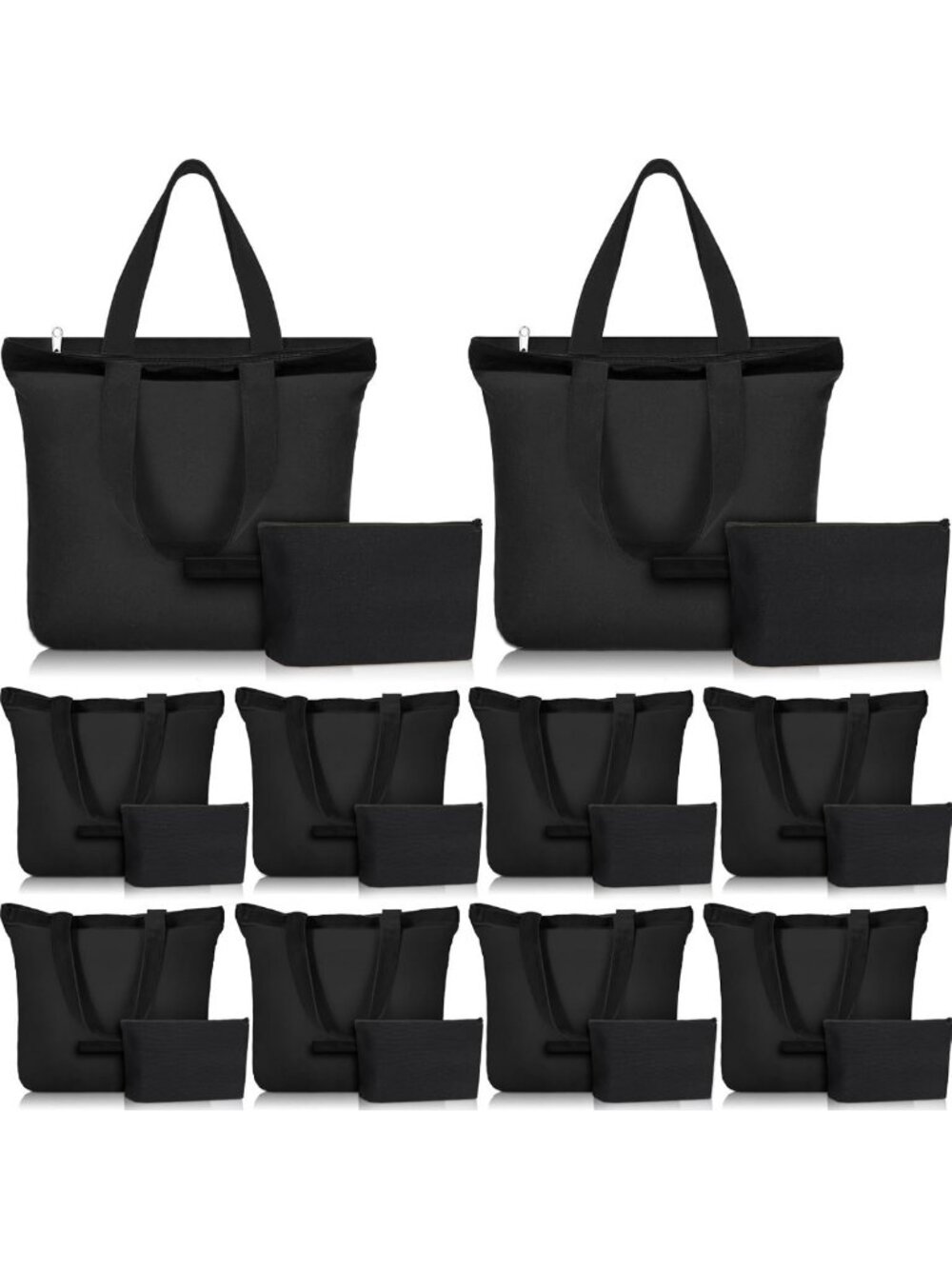 Stylish Canvas Tote Bag with Zipper Closure - Perfect for Everyday Use & Travel